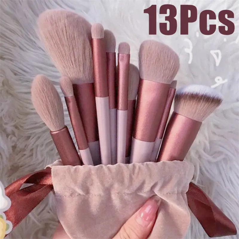 13Pcs Makeup Brush Set Make Up Concealer Brush Blush Powder Brush Eye Shadow Highlighter Foundation Brush Cosmetic Beauty Tools - Rizk From Razzak