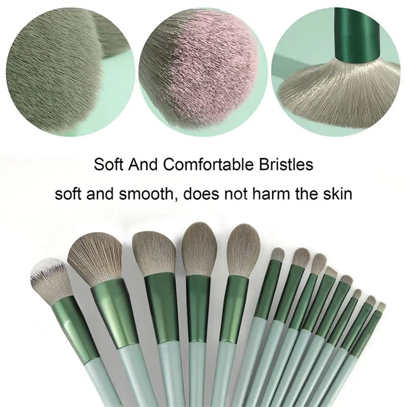 13Pcs Makeup Brush Set Make Up Concealer Brush Blush Powder Brush Eye Shadow Highlighter Foundation Brush Cosmetic Beauty Tools - Rizk From Razzak