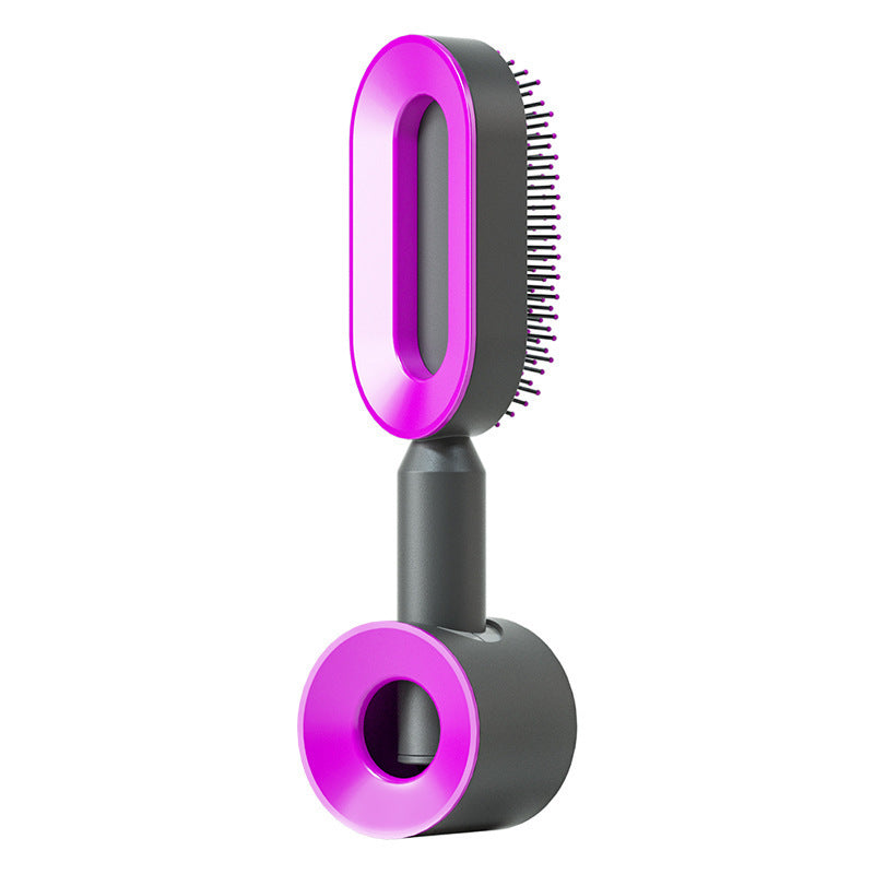 Self Cleaning Hair Brush For Women One-key Cleaning Hair Loss Airbag Massage Scalp Comb Anti-Static Hairbrush null