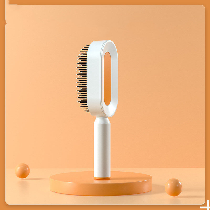 Self Cleaning Hair Brush For Women One-key Cleaning Hair Loss Airbag Massage Scalp Comb Anti-Static Hairbrush null