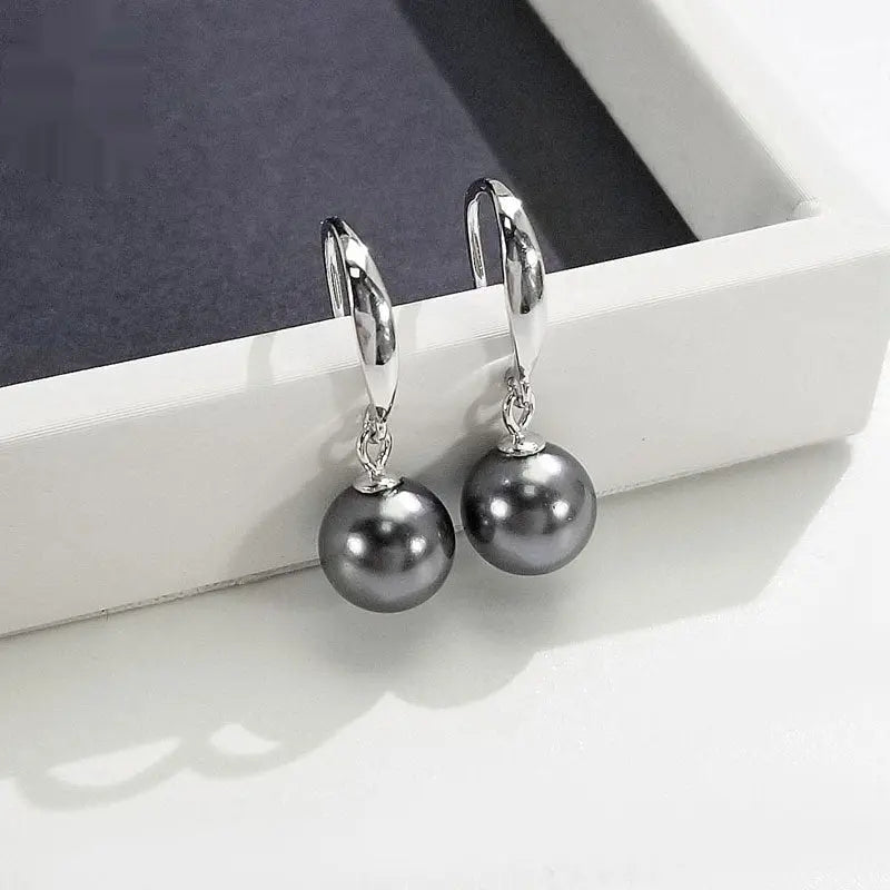 Autumn And Winter Fashion Trending Sterling Silver Pearl Earrings Rizkfromrazzak