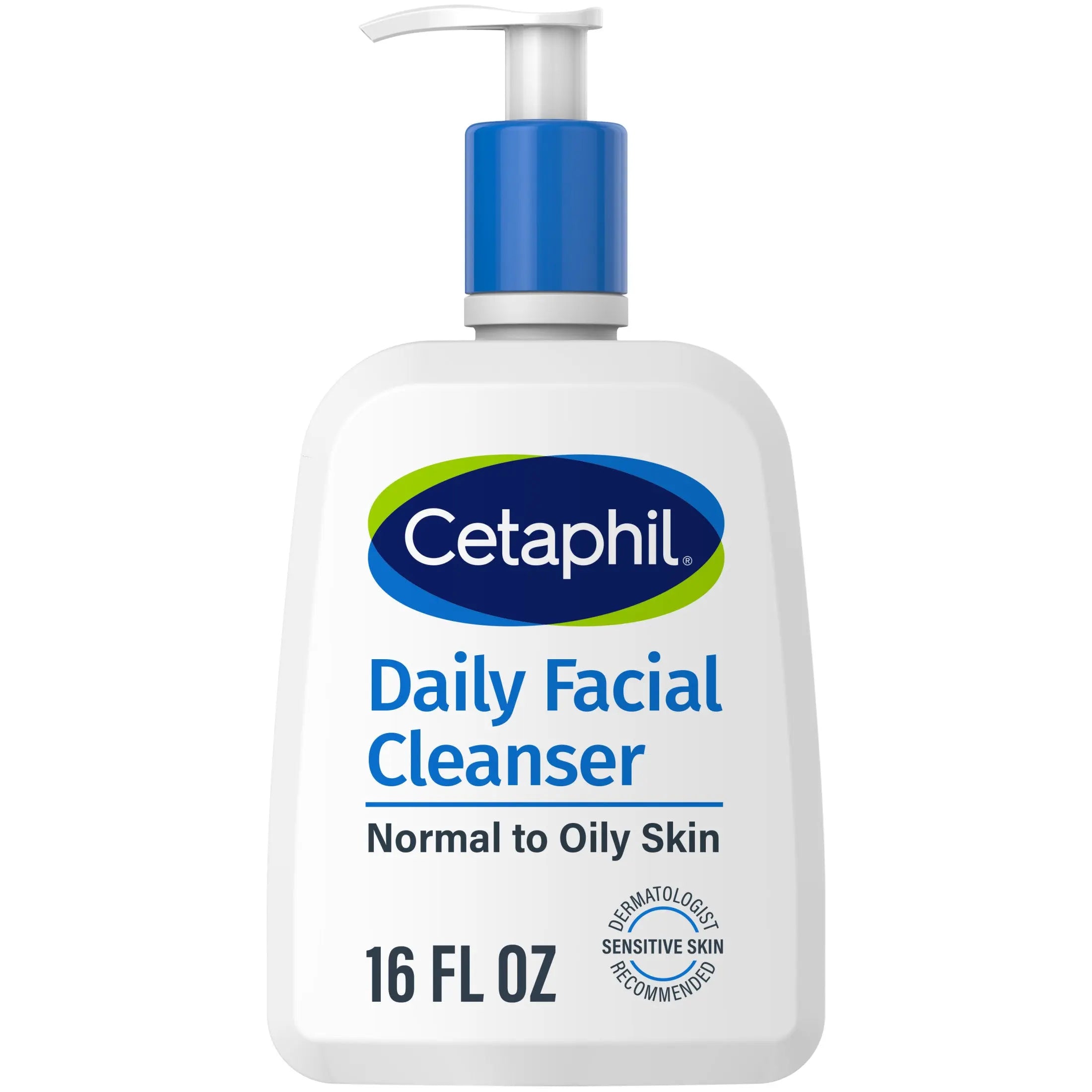 Cetaphil Daily Facial Cleanser 16 oz bottle front view
