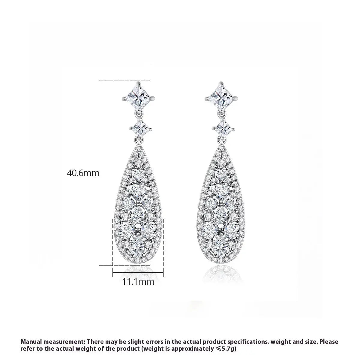 Earrings Flash Copper Inlaid Zircon Ear European And American Ornament Adron Glow