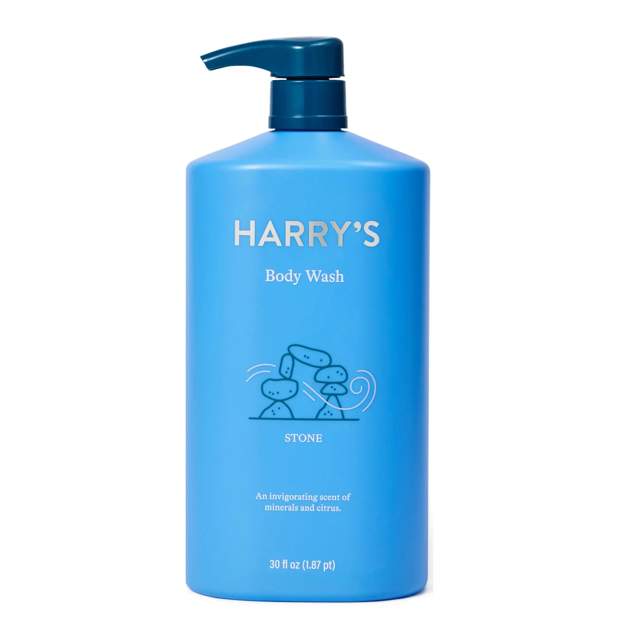 Harry's Men's Cleansing Body Wash Pump, Stone Scent, 30 fl oz Rizkfromrazzak