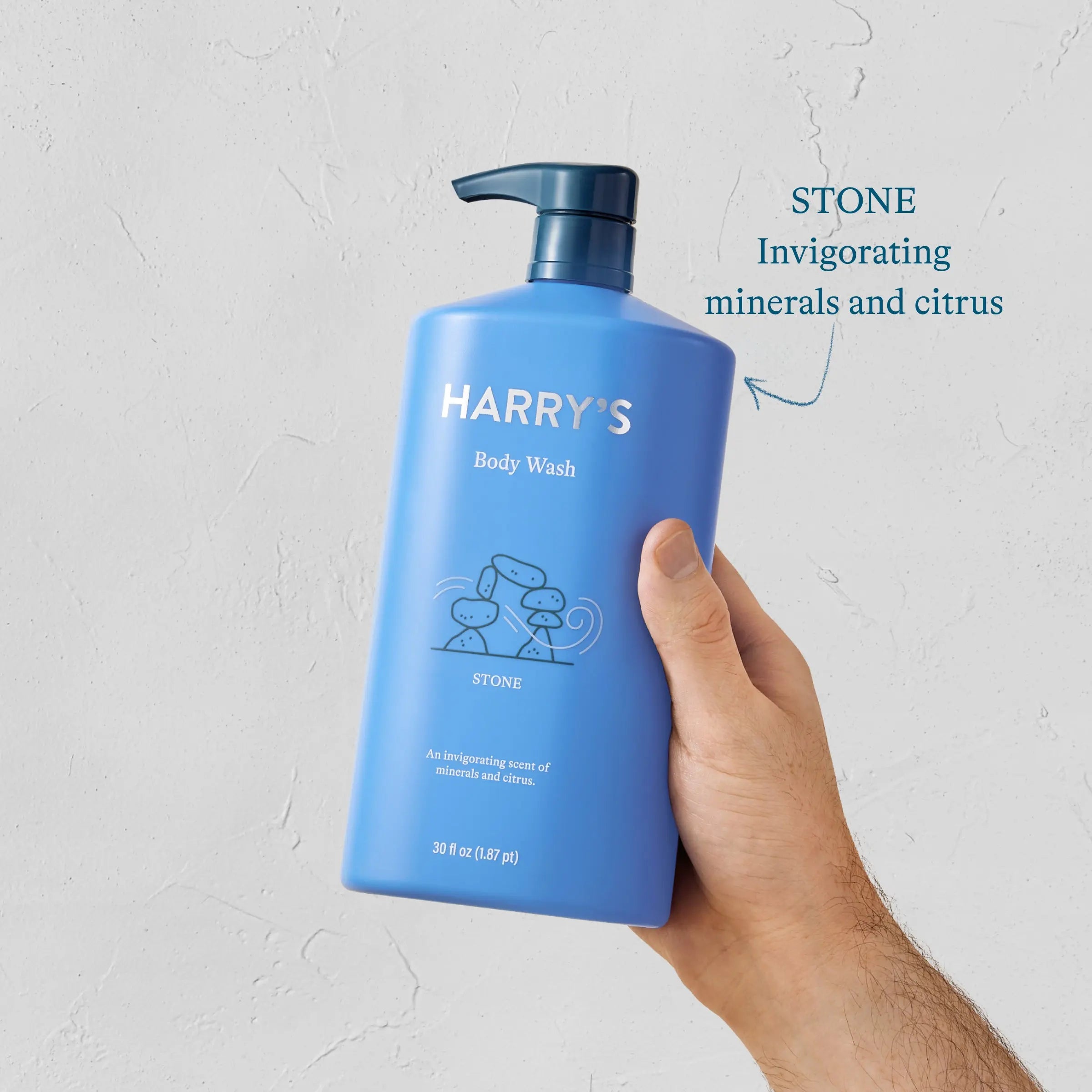 Harry's Men's Cleansing Body Wash Pump, Stone Scent, 30 fl oz Rizkfromrazzak