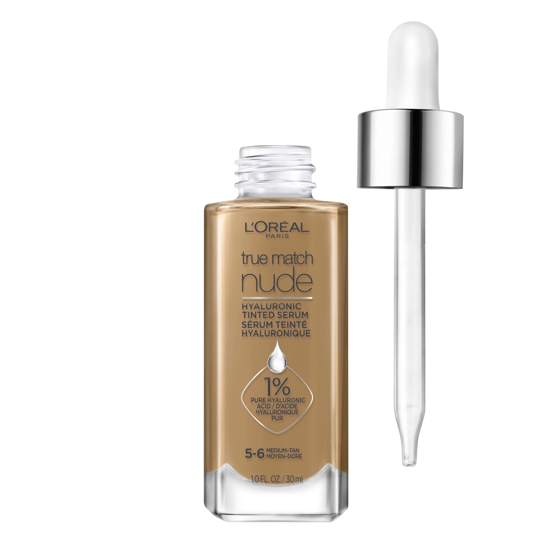 L'Oreal Paris True Match Hyaluronic Tinted Serum Foundation Makeup, Medium Tan 5-6, 1 fl oz Rizkfromrazzak