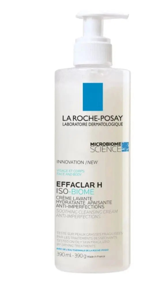 La Roche-Posay Effaclar H Iso-Biome Soothing Moisturising Cleansing Cream 390ml for Acne Prone Skin Rizkfromrazzak