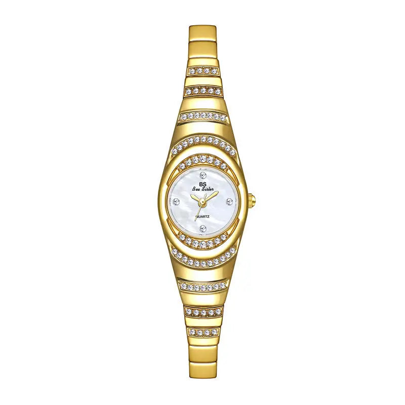 Ladies Gold Watch Diamond Wristwatch Female Fashion Bracelet Watches Women Full Diamond Watch Rizkfromrazzak