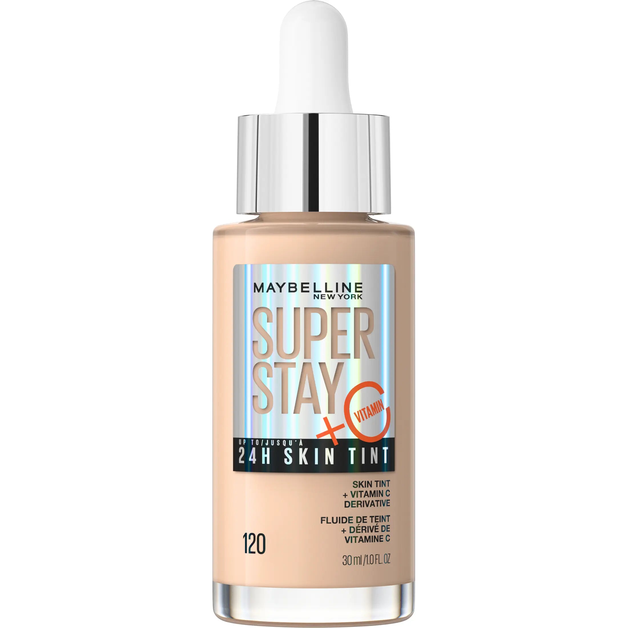 Maybelline Super Stay Super Stay Up to 24HR Skin Tint with Vitamin C, 120, 1 fl oz Rizkfromrazzak