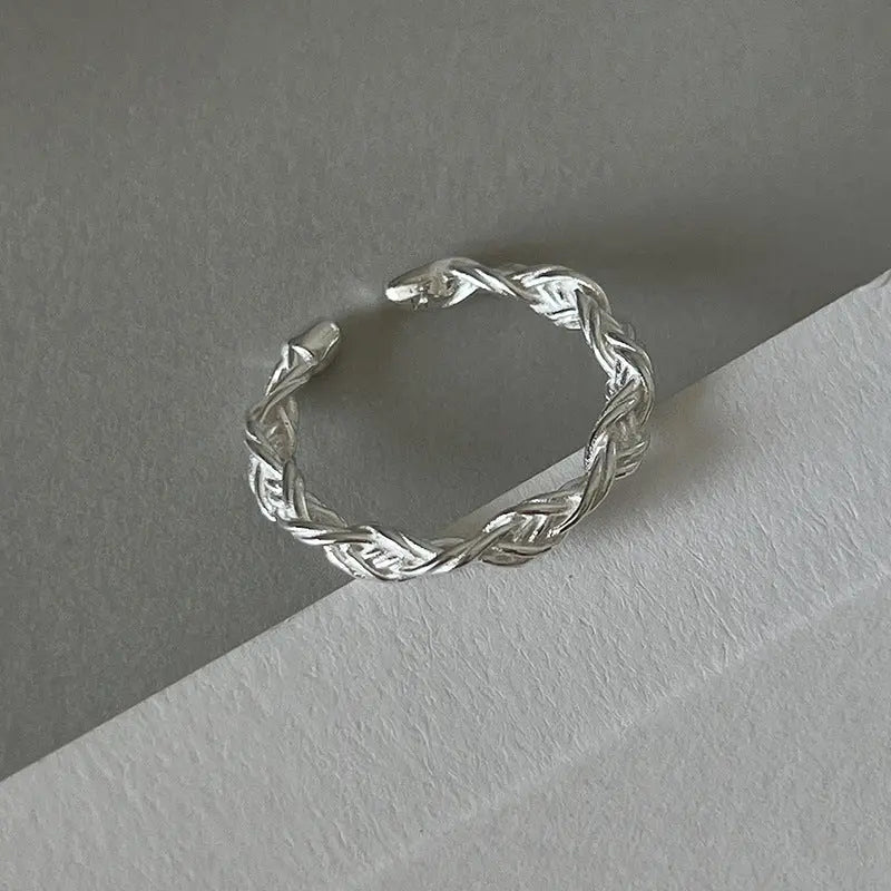 Minimalist Twisted Woven Love Ring - Rizk From Razzak