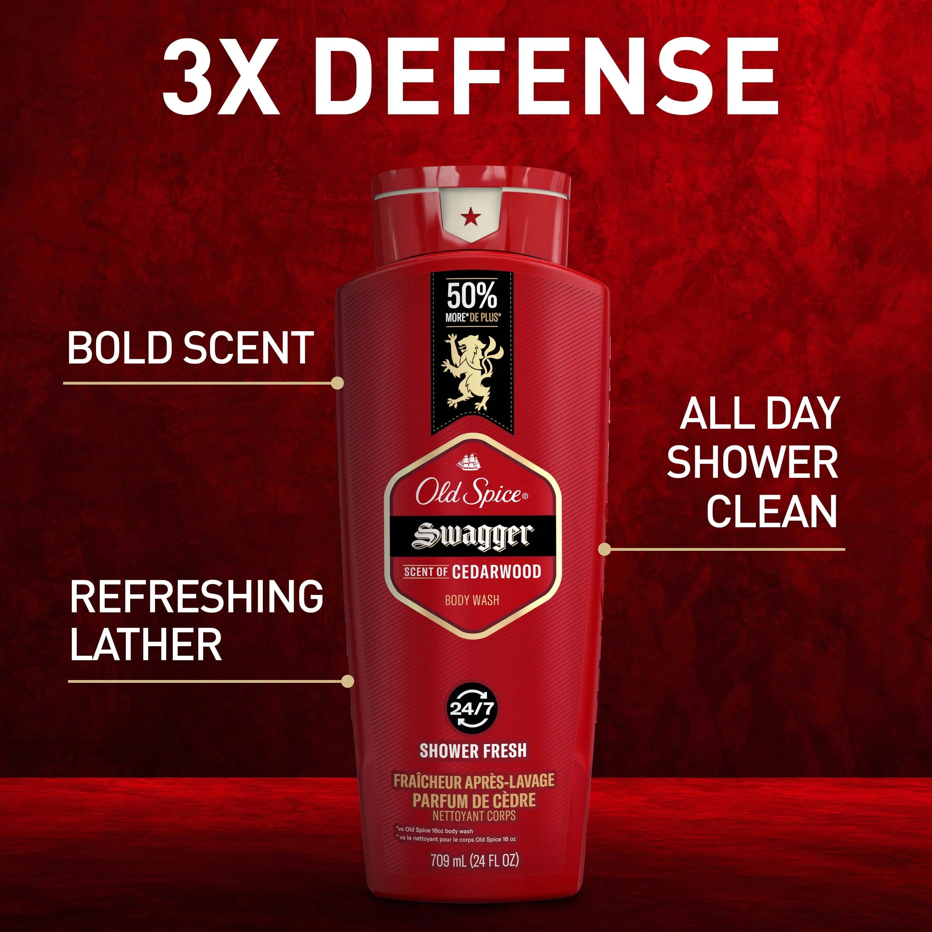 Two-pack of Old Spice Swagger scent body wash, 48 fl oz total
