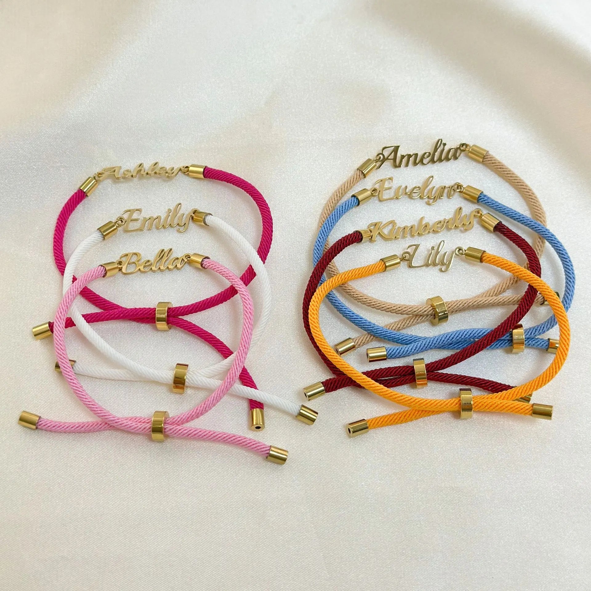 Personalized Colorful Rope Chain Custom Name Bracelet Personalized Adjustable Name Jewelry For Girls - Rizk From Razzak