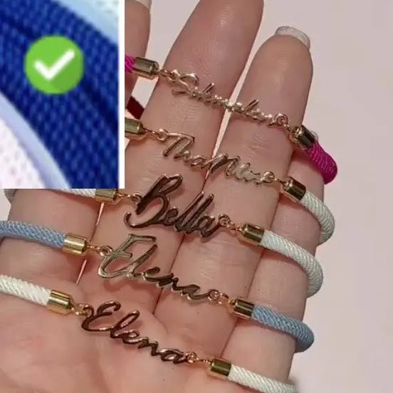 Personalized Colorful Rope Chain Custom Name Bracelet Personalized Adjustable Name Jewelry For Girls - Rizk From Razzak