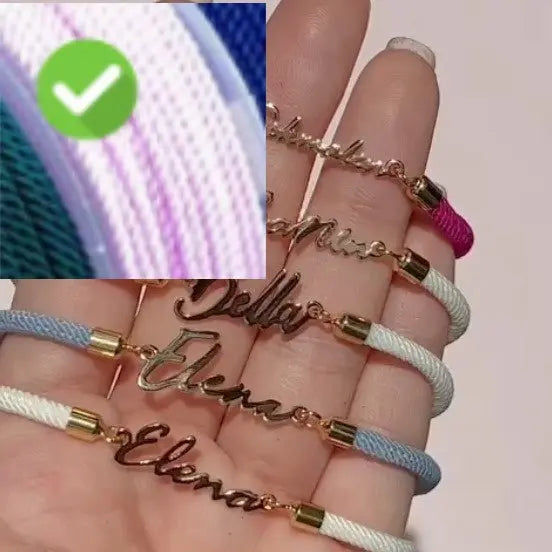 Personalized Colorful Rope Chain Custom Name Bracelet Personalized Adjustable Name Jewelry For Girls - Rizk From Razzak