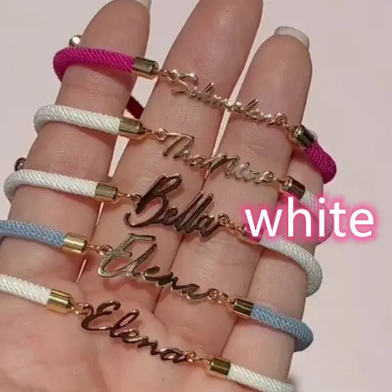 Personalized Colorful Rope Chain Custom Name Bracelet Personalized Adjustable Name Jewelry For Girls - Rizk From Razzak