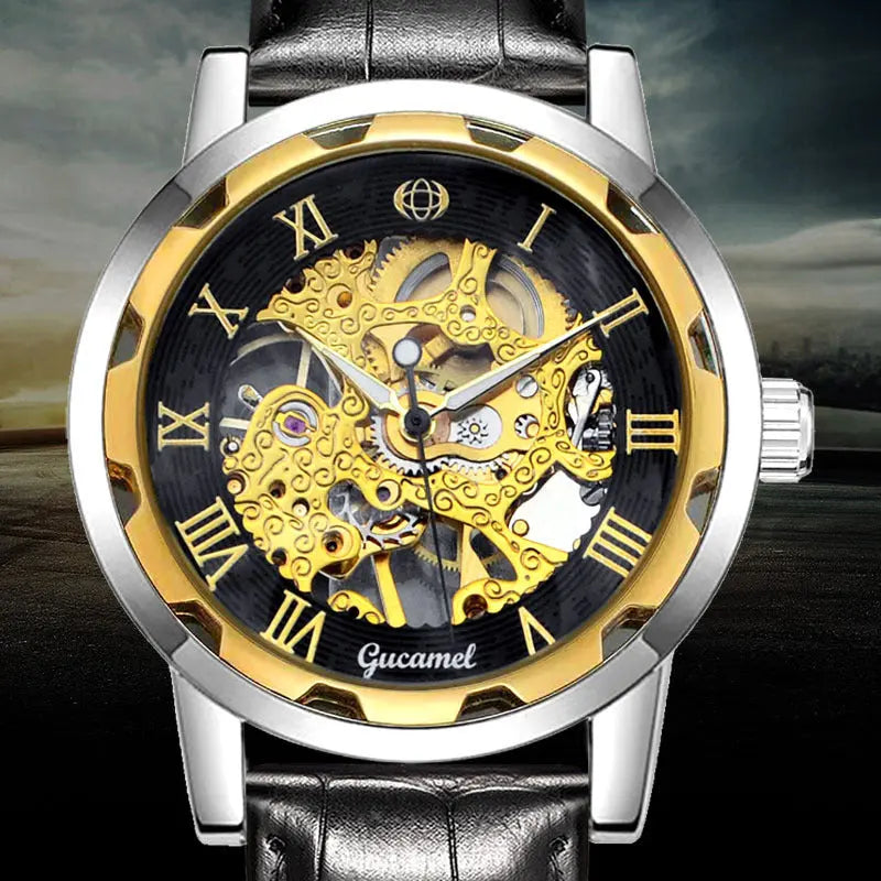 Steel Strip Hollow Gold Manual Mechanical Watch - Rizk From Razzak