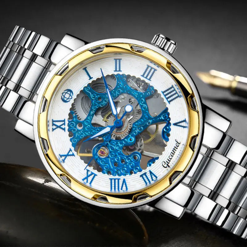 Steel Strip Hollow Gold Manual Mechanical Watch - Rizk From Razzak