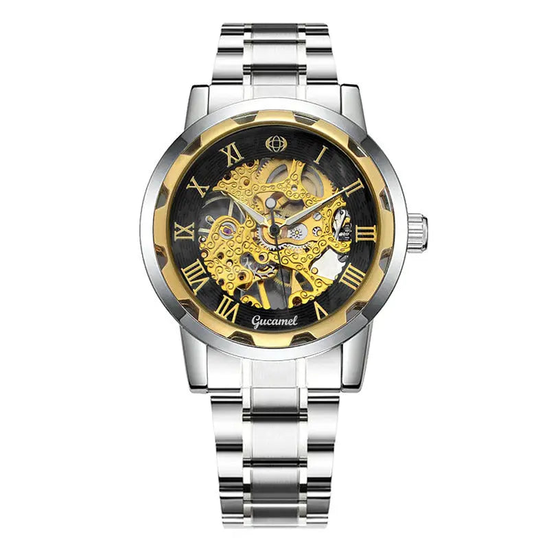 Steel Strip Hollow Gold Manual Mechanical Watch - Rizk From Razzak