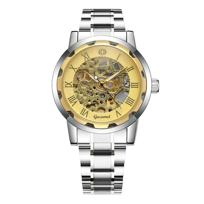 Steel Strip Hollow Gold Manual Mechanical Watch - Rizk From Razzak