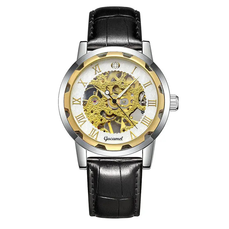 Steel Strip Hollow Gold Manual Mechanical Watch - Rizk From Razzak