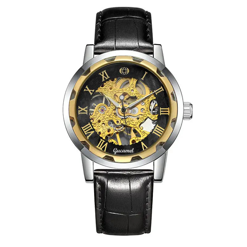 Steel Strip Hollow Gold Manual Mechanical Watch - Rizk From Razzak