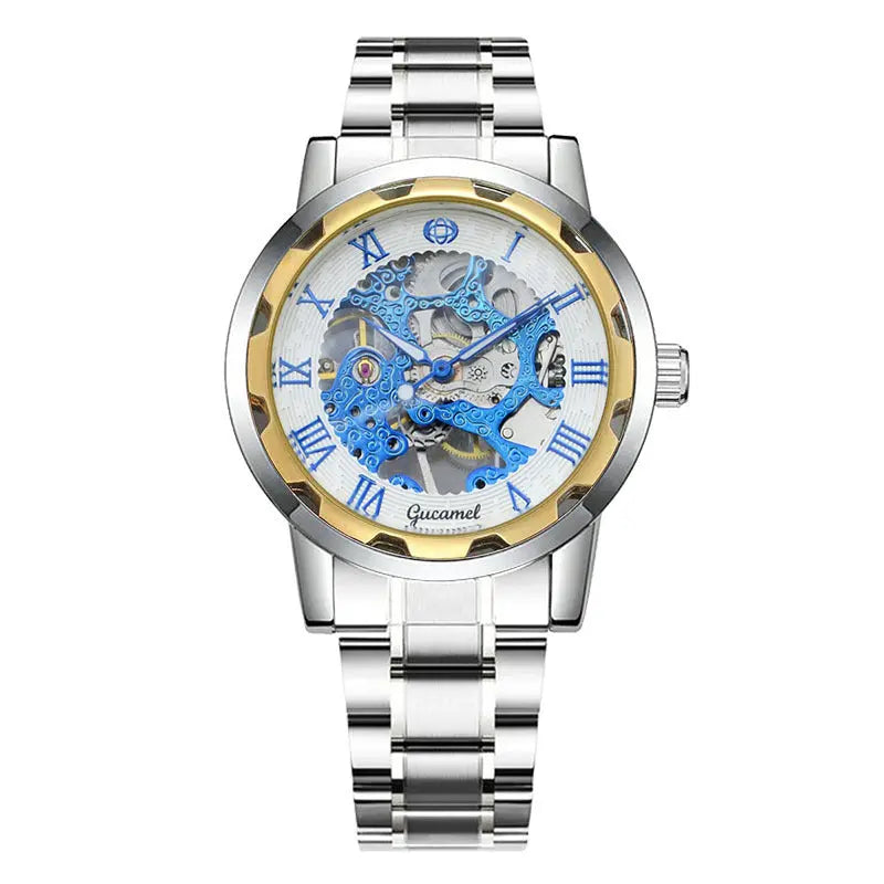 Steel Strip Hollow Gold Manual Mechanical Watch - Rizk From Razzak