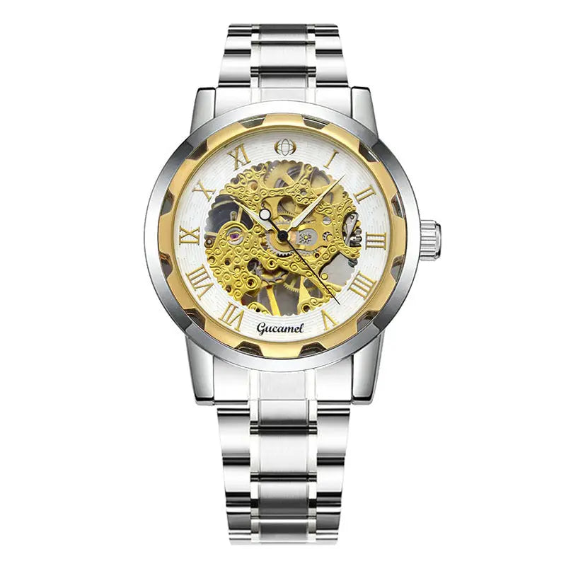 Steel Strip Hollow Gold Manual Mechanical Watch - Rizk From Razzak