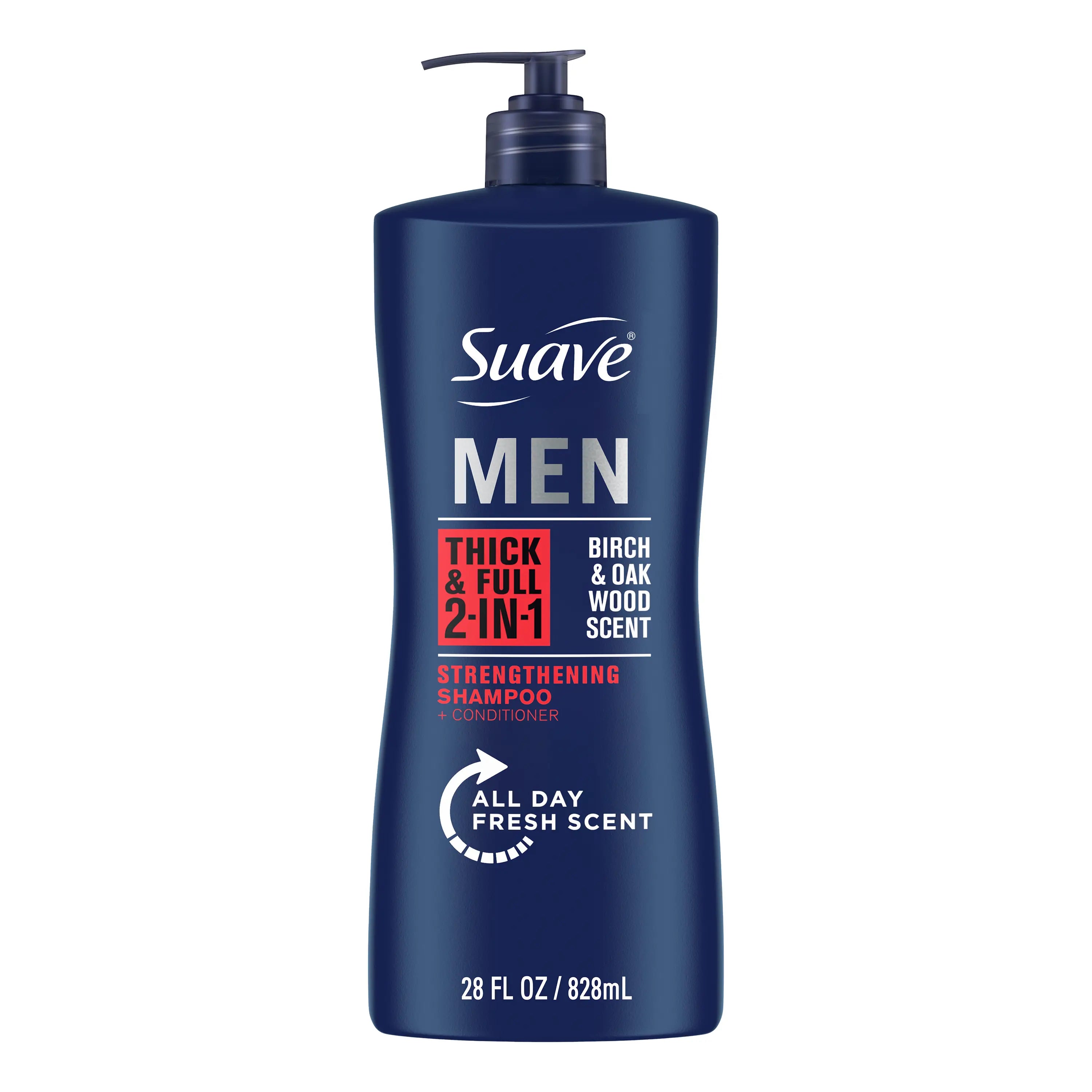 Suave Professionals Men 2-in-1 Shampoo & Conditioner, Thick & Full, 28 fl oz Rizkfromrazzak