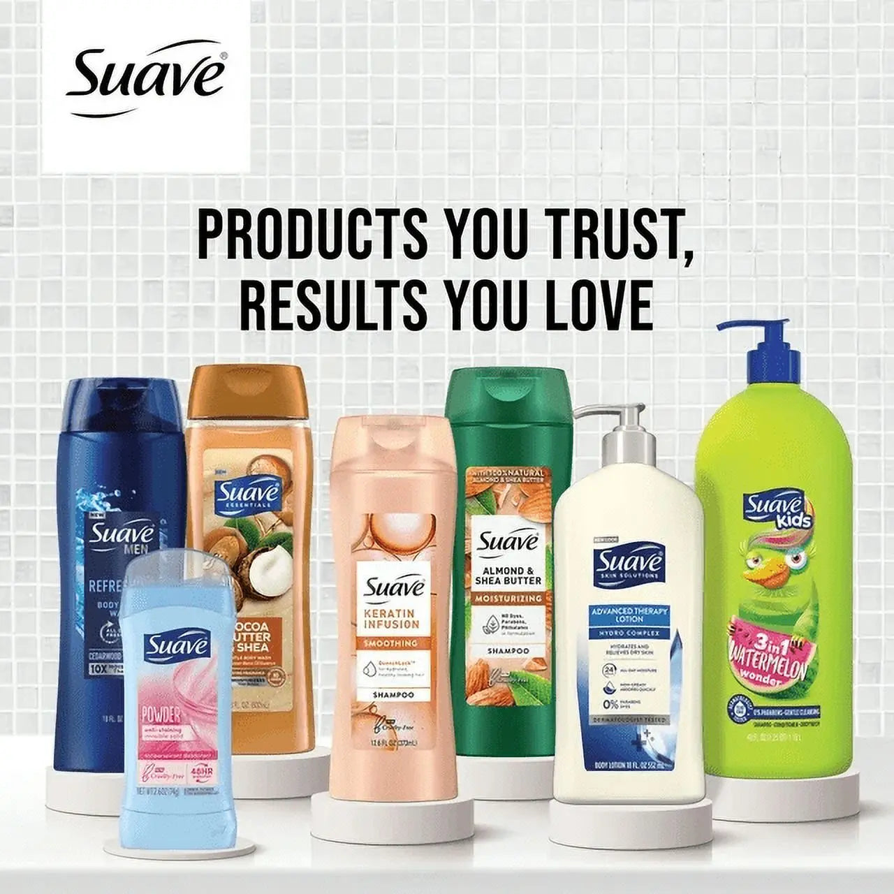 Suave Professionals Men 2-in-1 Shampoo & Conditioner, Thick & Full, 28 fl oz Rizkfromrazzak