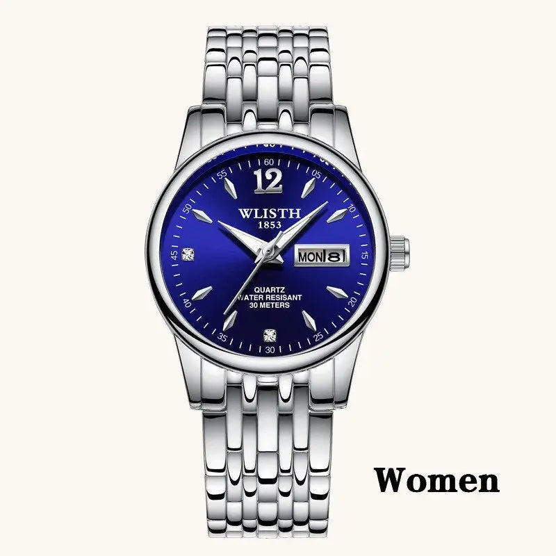 Women Dress Watch Rose Gold Stainless Steel WLISTH Brand Fashion Ladies Wristwatch Week Date Quartz Clock Female Luxury Watches Rizkfromrazzak