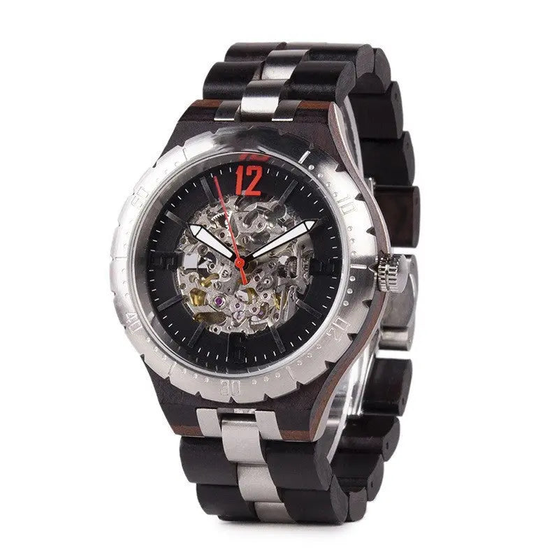 Wooden Automatic Mechanical Watches Men Luxury Rizkfromrazzak