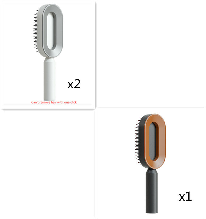 Self Cleaning Hair Brush For Women One-key Cleaning Hair Loss Airbag Massage Scalp Comb Anti-Static Hairbrush null