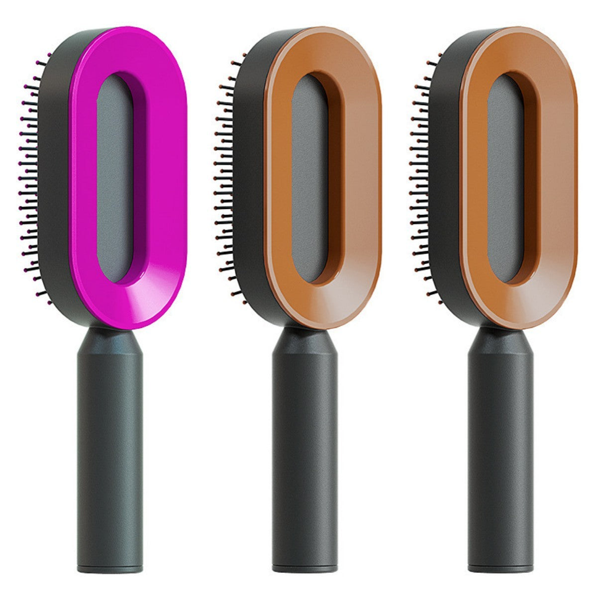 Self Cleaning Hair Brush For Women One-key Cleaning Hair Loss Airbag Massage Scalp Comb Anti-Static Hairbrush null