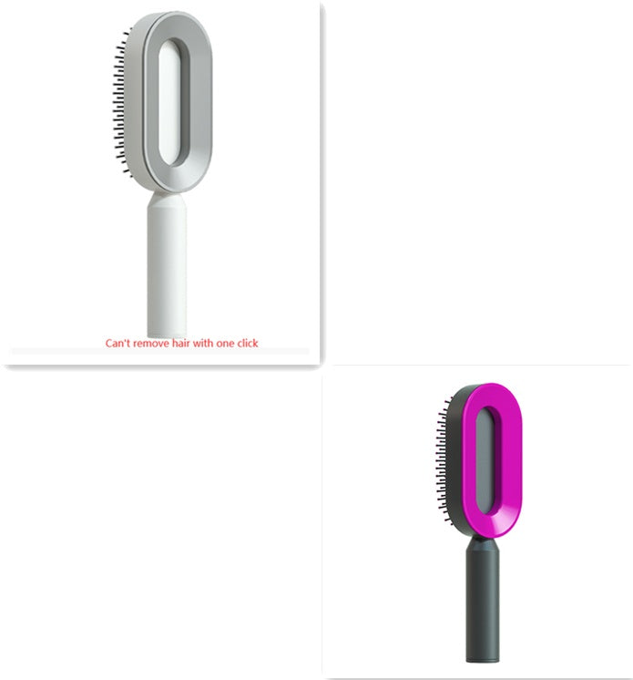 Self Cleaning Hair Brush For Women One-key Cleaning Hair Loss Airbag Massage Scalp Comb Anti-Static Hairbrush null