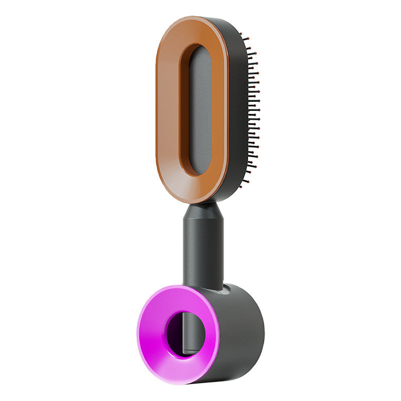 Self Cleaning Hair Brush For Women One-key Cleaning Hair Loss Airbag Massage Scalp Comb Anti-Static Hairbrush null