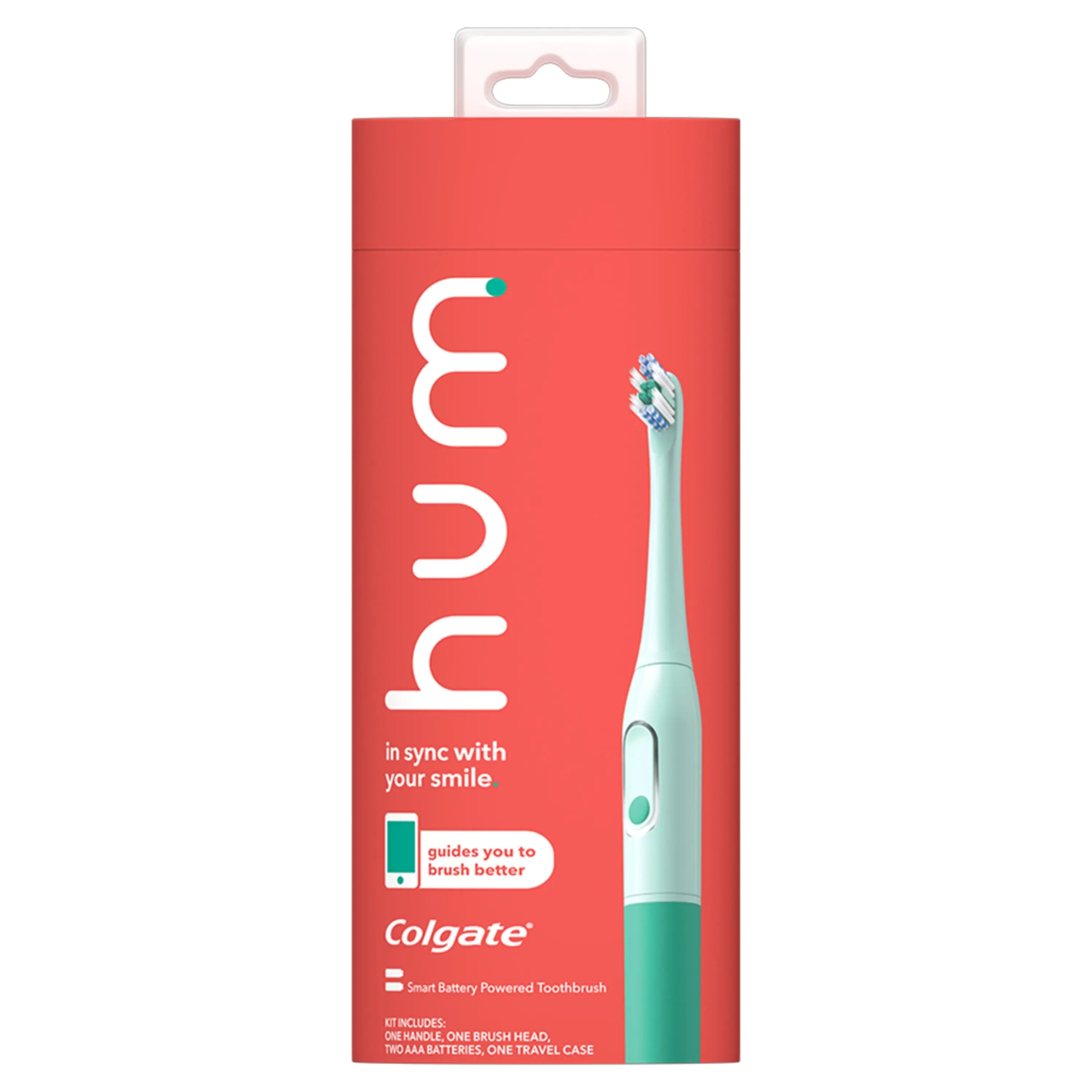 hum by Colgate Smart Battery Toothbrush Kit, Sonic Toothbrush with Travel Case, Teal Rizkfromrazzak